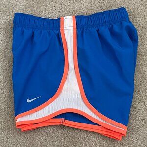 Nike Tempo Athletic Shorts • Size X-Small • Blue/White/Orange